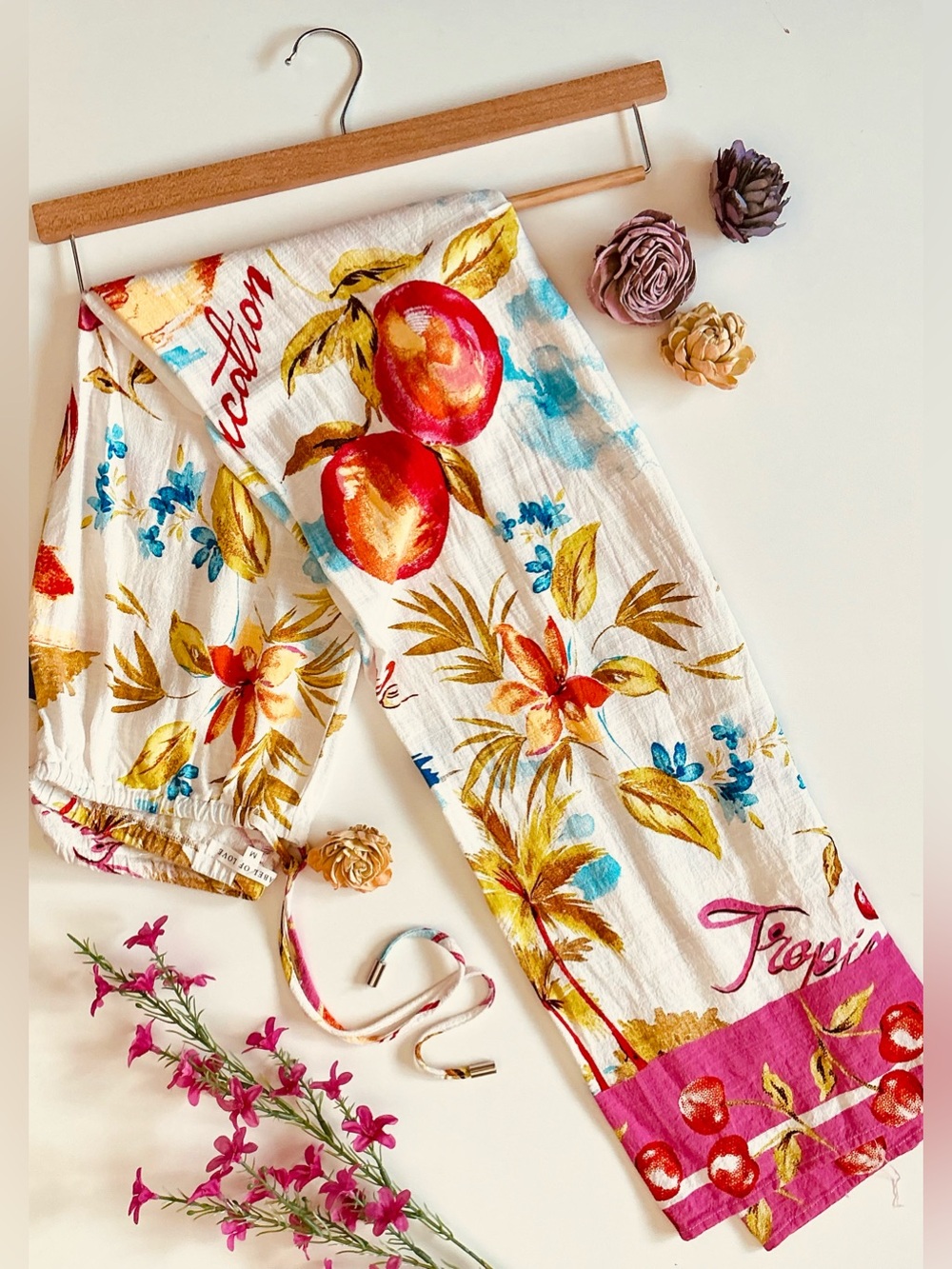 Label of Love Tropical Vacation Pants Sz Medium